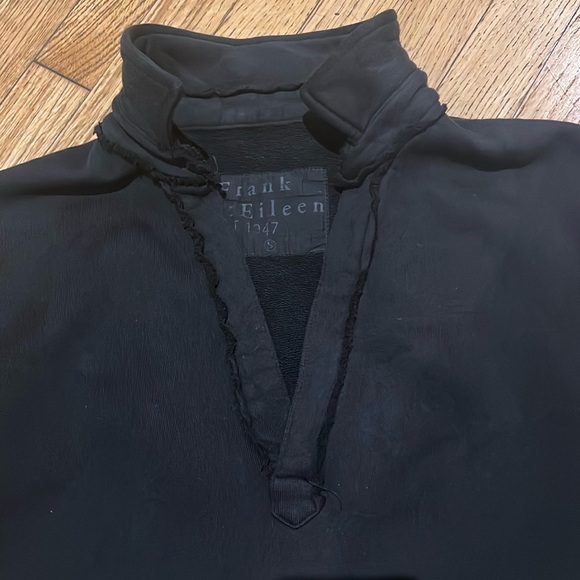 Frank & Eileen PATRICK Popover Henley TRIPLE FLEECE Black NWOT - Picture 8 of 16